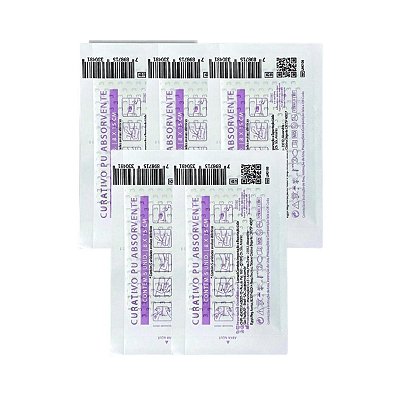 Curativo Pu Absorvente Skinupper 8x15cm 5 Unidade Estéril