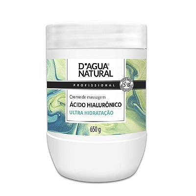 Creme De Massagem Acido Hialuronico 650g Dagua Natural