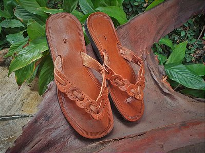 Chinelo Rasteirinha em couro - NOVA FLAT Sandal