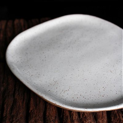 Prato Irregular Keramikós Branco
