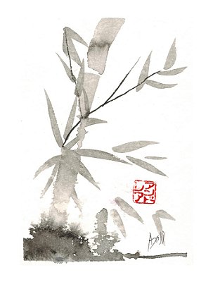 Reprodução Aquarela Bambu