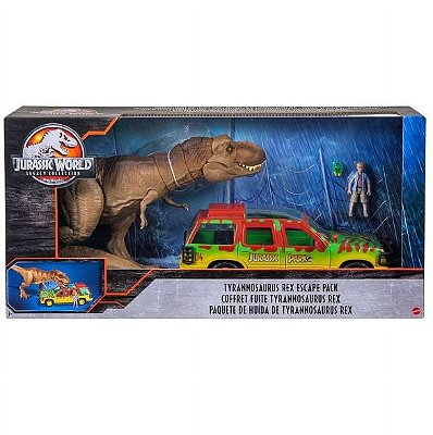 CONJUNTO FUGA DO TIRANOSSAURO LEGACY COLLECTION TYRANNOSAURUS ESCAPE PACK MATTEL