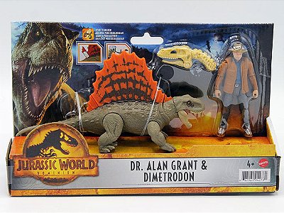 ALAN GRANT E DIMETRODON JURASSIC WORLD DOMÍNIO MATTEL