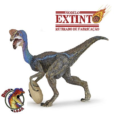 OVIRAPTOR PAPO AZUL 207 MINIATURA DE DINOSSAURO COLECIONÁVEL BRINQUEDO REALISTA
