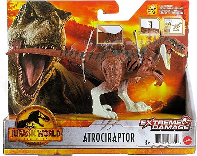 ATROCIRAPTOR TIGER EXTREME DAMAGE ( DANO DE BATALHA) JURASSIC WORLD DOMÍNIO MATTEL