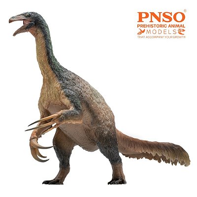 THERIZINOSAURUS PNSO "QINGGE" RÉPLICA DE DINOSSAURO EMPLUMADO MINIATURA DE PVC