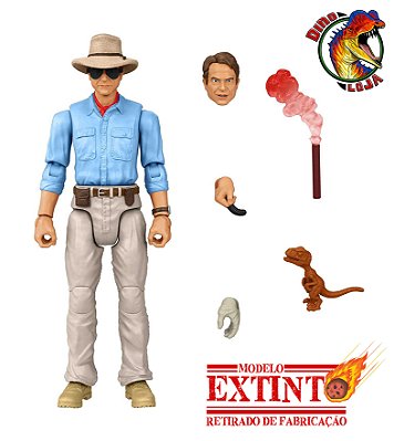 ALAN GRANT HAMMOND COLLECTION JURASSIC PARK BONECO DR. GRANT COM ACESSÓRIOS