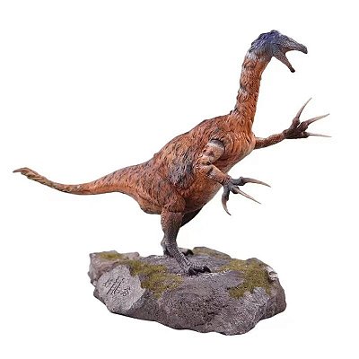 THERIZINOSAURUS LARANJA GRTOYS DINOSSAURO HARBÍVORO MODELO CIENTÍFICO TERIZINOSSAURO