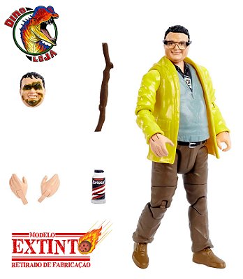 DENNIS NEDRY HAMMOND COLLECTION JURASSIC PARK BONECO ARTICULADO COM ACESSÓRIOS
