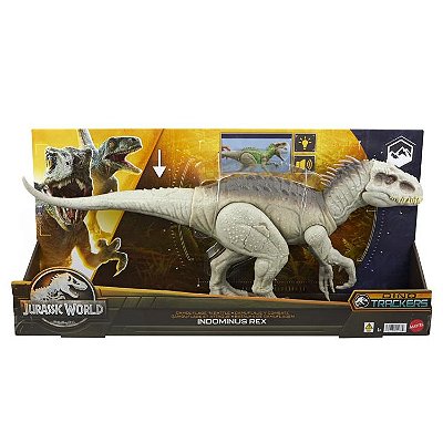 INDOMINUS REX BATALHA DE CAMUFLAGEM MATTEL DINO TRACKERS COM SOM E LUZ JURASSIC WORLD