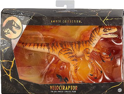 VELOCIRAPTOR TIGRADO MUNDO PERDIDO AMBER COLLECTION JURASSIC WORLD MATTEL
