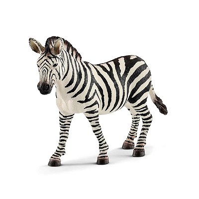 ZEBRA FÊMEA SCHLEICH MINIATURA DE ANIMAL SELVAGEM AFRICANO EM PLÁSTICO PVC