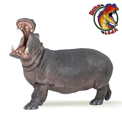 HIPOPÓTAMO PAPO 2007 FIGURA DE MAMÍFERO BRINQUEDO DE ANIMAL SELVAGEM MINIATURA