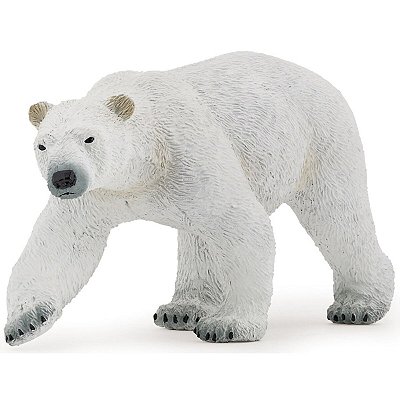 URSO POLAR PAPO RÉPLICA DE MAMÍFERO BRINQUEDO DE ANIMAL SELVAGEM MINIATURA