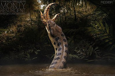 TITANOBOA "MONTY" REBOR MINIATURA COBRA GIGANTE DEVORANDO CROCODILO SERPENTE