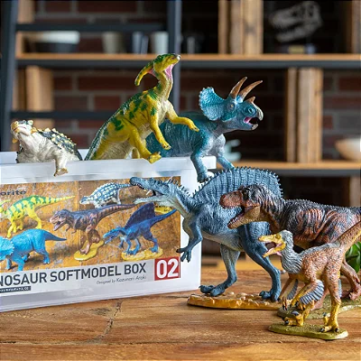 DINOSSAUROS FAVORITE CAIXA COM 6 MINIATURAS CONJUNTO MODELOS Nº02