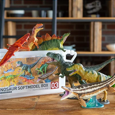 DINOSSAUROS FAVORITE CAIXA COM 6 MINIATURAS CONJUNTO DINOSAUR SOFT MODEL BOX 03