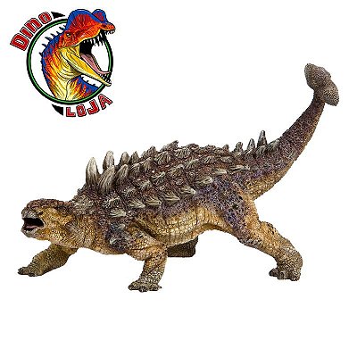 ANQUILOSSAURO PAPO MINIATURA DE DINOSSAURO BRINQUEDO DE DINOSSAURO COLECIONÁVEL