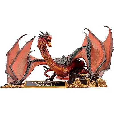 ESTATUETA SMAUG THE HOBBIT MINIATURA DRAGÃO MCFARLANE CRIATURA MITOLÓGICA