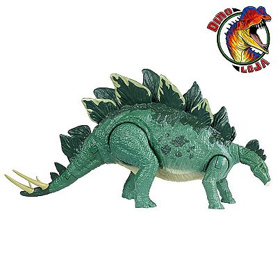 STEGOSAURUS JURASSIC WORLD REINO AMEAÇADO ACTION ATTACK DINOSSAURO MATTEL ESTEGOSSAURO