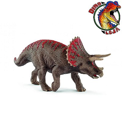 TRICERATOPS SCHLEICH 2018 MINIATURA DE DINOSSAURO COM CHIFRES RÉPLICA IMPORTADA