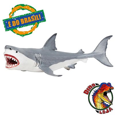 MEGALODON WILD SAFARI TUBARÃO GIGANTE MINIATURA PEIXE PRÉ-HISTÓRICO SAFARI LTD.