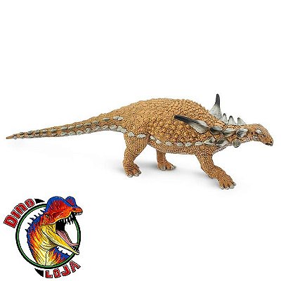 SAUROPELTA WILD SAFARI BONECO DE DINOSSAURO MINIATURA  NODOSSAURÍDEO BRINQUEDO MUNDO DOS DINOSSAUROS