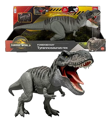 TYRANNOSAURUS REX POWER DEVOUR MATTEL JURASSIC WORLD REBIRTH DINOSSAURO ARTICULADO