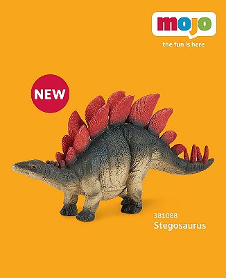 STEGOSAURUS MOJO FUN 2024 RÉPLICA DE DINOSSAURO IMPORTADA BONECO COLECIONÁVEL DINOSSAURO DE PLÁSTICO ESTEGOSSAURO