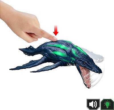 BRACHAUCHENIUS WILD ROAR JURASSIC WORLD SURVIVAL DINO COM SOM E LUZ MATTEL