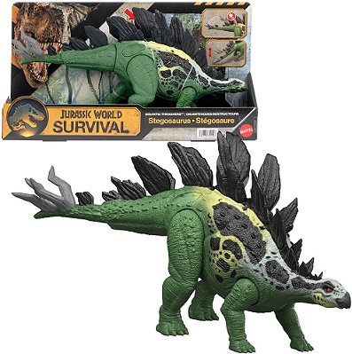 STEGOSAURUS GIGANTIC THRASHERS JURASSIC WORLD SURVIVAL DINO ARTICULADO MATTEL