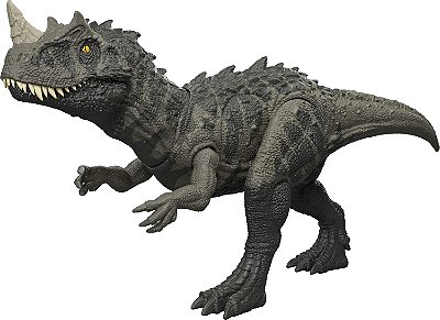 CERATOSAURUS MATTEL WILD ROAR JURASSIC WORLD SURVIVAL DINO COM SOM ARTICULADO CERATOSSAURO