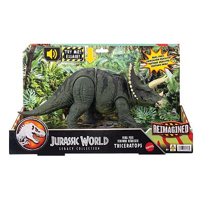 TRICERATOPS REAL FEEL SKIN COM SOM LEGACY COLLECTION REIMAGINED MATTEL JURASSIC WORLD