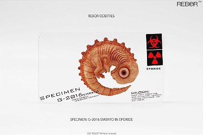 EMBRIÃO EM EPOXITA REBOR G-2016 ESPÉCIME DE KAIJU GODZILLA PRESERVADO