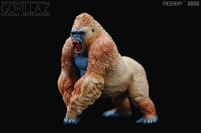GORILA Z REBOR BEGE EDIÇÃO LIMITADA GORILA DA MONTANHA MACHO 1:11 MODELO REALISTA