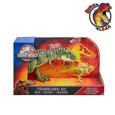 TYRANNOSAURUS REX PACK MATTEL LEGACY COLLECTION 2018 TIRANOSSAURO VERDE COM FILHOTE