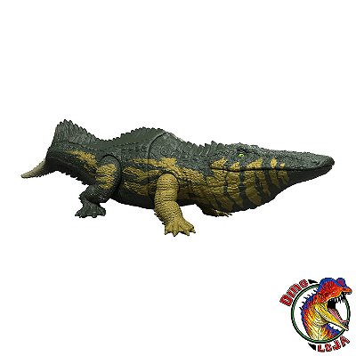 STOMATOSUCHUS MATTEL WILD ROAR JURASSIC WORLD SURVIVAL CROCODILO COM SOM E LUZ