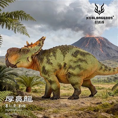 PACHYRHINOSAURUS HAOLONGGOOD 2026 VERDE DINOSSAURO HERBÍVORO MODELO CIENTÍFICO PAQUIRRINOSSAURO