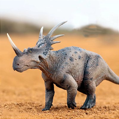 STYRACOSAURUS HAOLONGGOOD MARROM MINIATURA DINOSSAURO CHIFRUDO ESTIRACOSSAURO