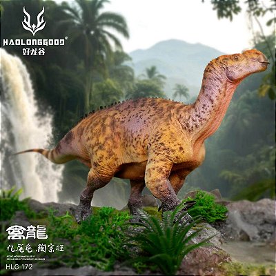 IGUANODON HAOLONGGOOD AMARELO MINIATURA DINOSSAURO ORNITÓPODE IGUANODONTE
