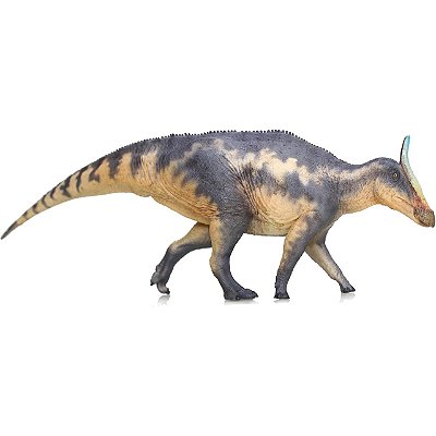 SAUROLOPHUS HAOLONGGOOD CINZA MINIATURA DINOSSAURO ORNITÓPODE BICO DE PATO SAUROLOFO