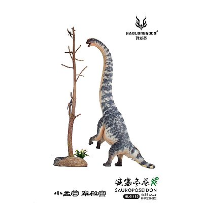 SAUROPOSEIDON AZUL HAOLONGGOOD MINIATURA DINOSSAURO PESCOÇUDO EMPINANDO