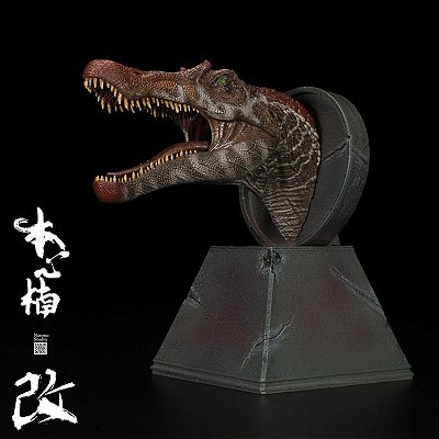 BUSTO DE SPINOSAURUS NANMU 2020 ESTATUETA EM RESINA ESPINOSSAURO
