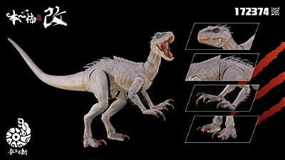 INDORAPTOR NANMU 2025 BRANCO "BERSERKER RAPTOR 2.0" FIGURA ARTICULADA SMART SERIES
