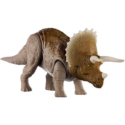 TRICERATOPS MATTEL 2020 MARROM SOUND STRIKE PRIMAL ATTACK JURASSIC WORLD