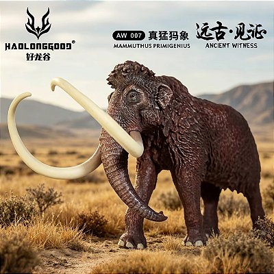 MAMMUTHUS PRIMIGENIUS HAOLONGGOOD RUIVO MINIATURA MAMUTE LANUDO MAMÍFERO PRÉ-HISTÓRICO ELEFANTE EXTINTO