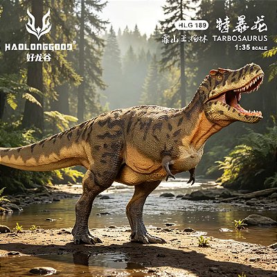 TARBOSAURUS HAOLONGGOOD MARROM 2026 "YANG LIN" DINOSSAURO CARNÍVORO MODELO CIENTÍFICO TARBOSSAURO