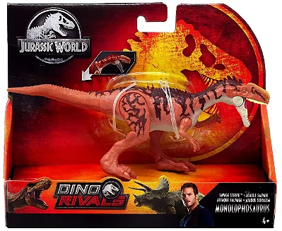 MONOLOPHOSAURUS MATTEL 2019 SAVAGE STRIKE DINO RIVALS JURASSIC WORLD MINIATURA DE DINOSSAURO MONOLOFOSSAURO [USADO]