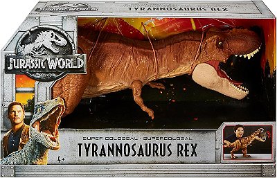 TYRANNOSAURUS REX MATTEL COLOSSAL 1 METRO - JURASSIC WORLD FALLEN KINGDOM TIRANOSSAURO [USADO]