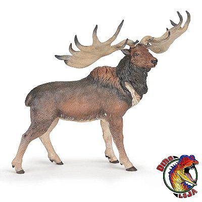 MEGALOCEROS PAPO 2020 BRINQUEDO DE CERVO GIGANTE MINIATURA DE CERVO DA ERA DO GELO
